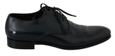 Dolce & Gabbana Blue Leather Dress Derby Formal Mens Shoes -   -  Dolce & Gabbana.